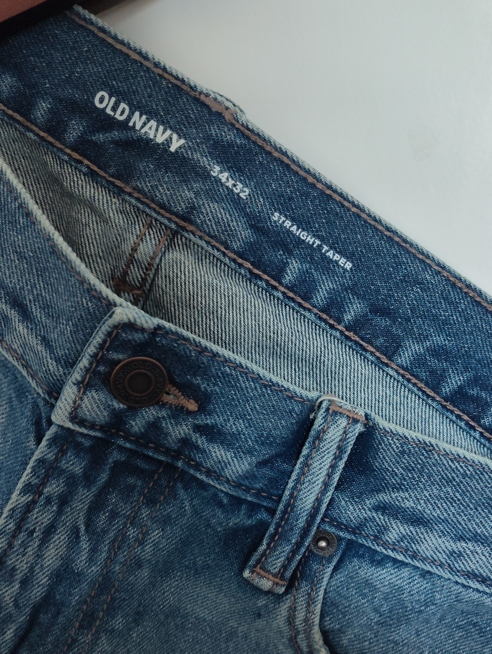Old Navy Light-Mid Blue Straight Taper Jeans